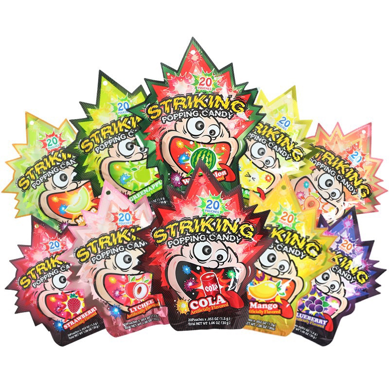 Kẹo nổ trái cây striking candy hongkong 30g - ăn vặt 492