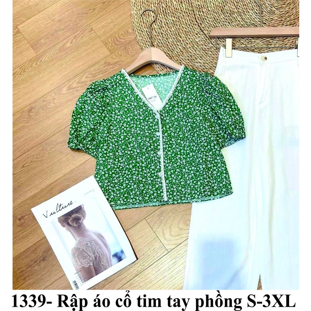 Rập giấy áo cổ tim mã 1339
