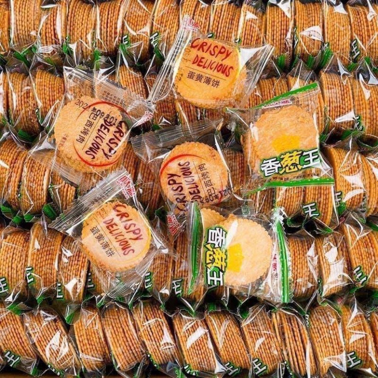 Bánh Quy Mặn Đồng Tiền Thùng 1 Kg, Bánh Kẹo Tết Siêu Ngon Free Ship