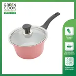 Nồi đúc ceramic vân đá chống dính đáy từ 18cm Green Cook GCS02-18IH công nghệ Hàn Quốc sản xuất tại Việt Nam - Hàng chính hãng greencook