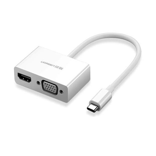 Cáp chuyển usb type c to hdmi/vga hỗ trợ full hd 3d 4kx2k ugreen 30843