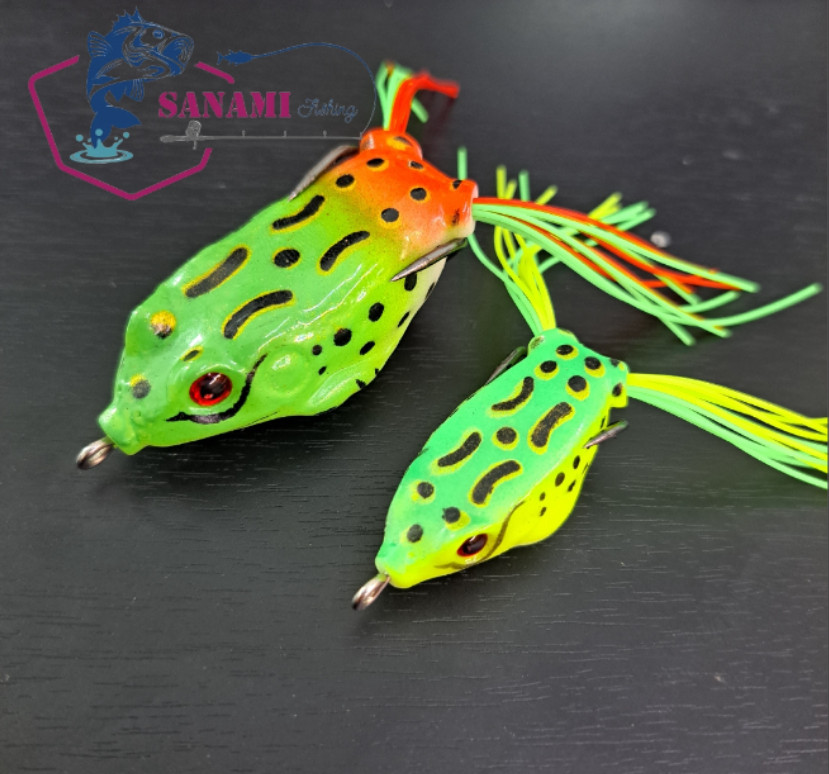 Mồi câu cá mồi câu lure nhái râu mềm - sanami fishing