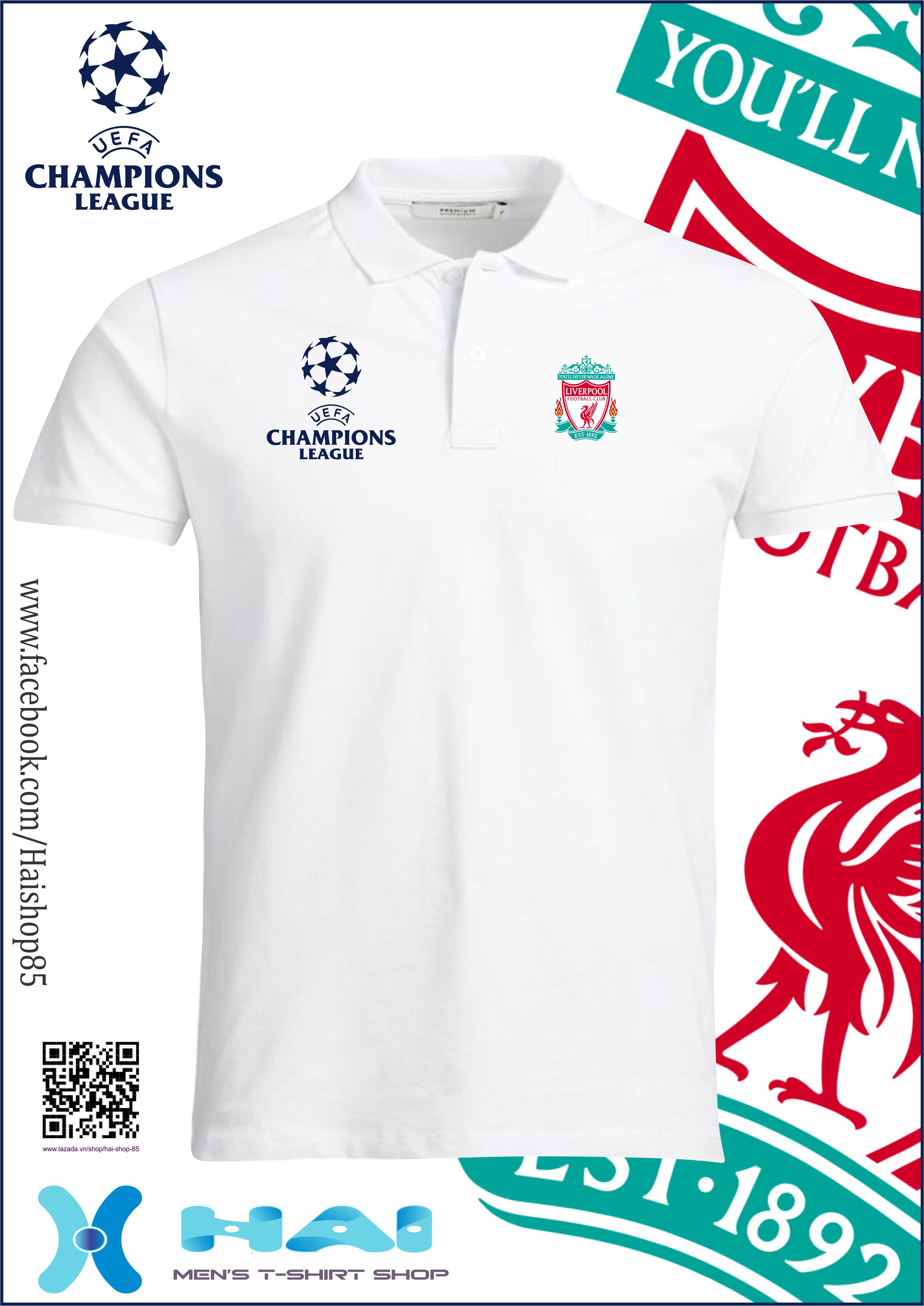 Áo thun liverpool champion league 2022 - 2023