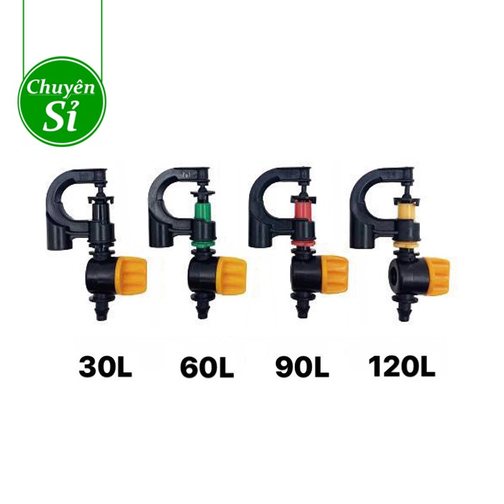 Béc G5 tưới gốc kèm van khởi thủy 6-8mm - Béc tưới phun mưa chống côn trùng, tưới cây ăn quả, hoa