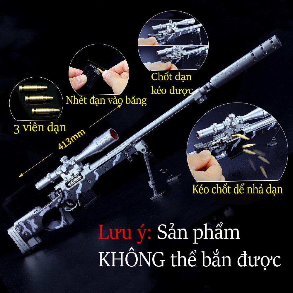 Mô hình awm skin black dài 41,3 cm trong pubg