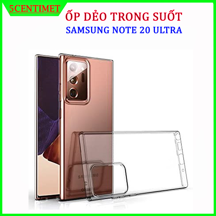 "Ốp Dẻo Trong Samsung Note 20 Ultra"  Loại tốt, chống ố vàng, Loại Dày Acovit