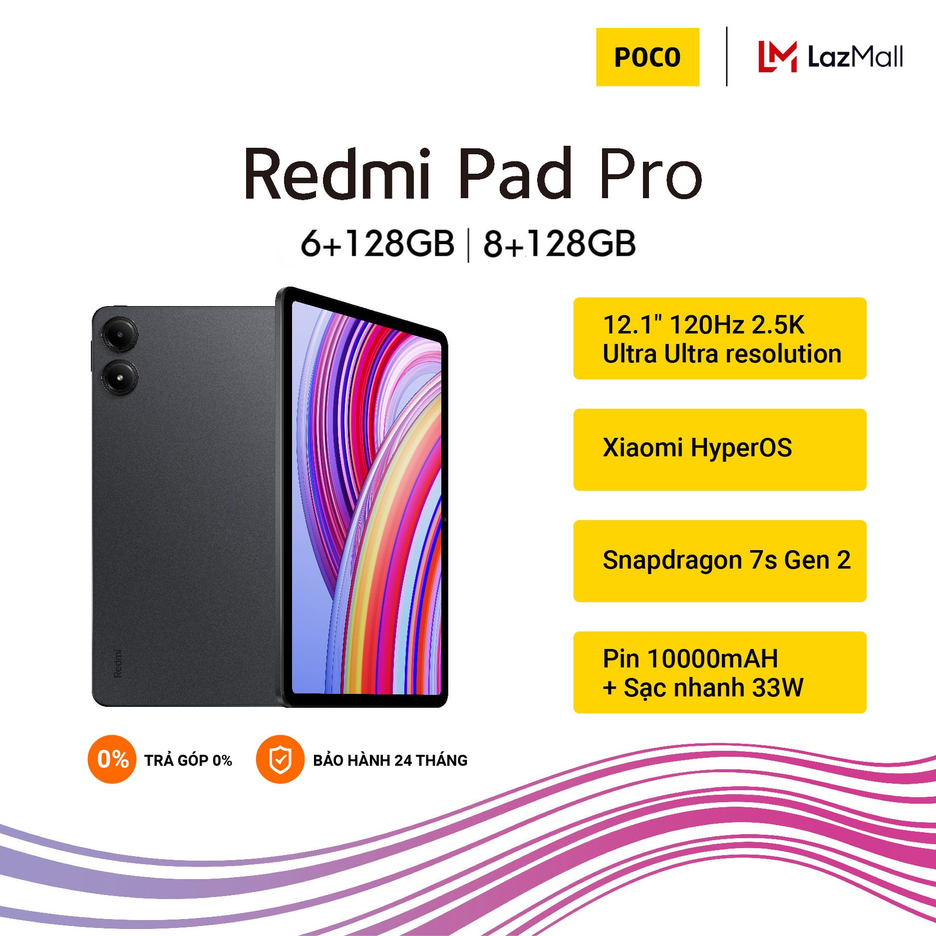 Máy tính bảng redmi pad pro 6+128gb