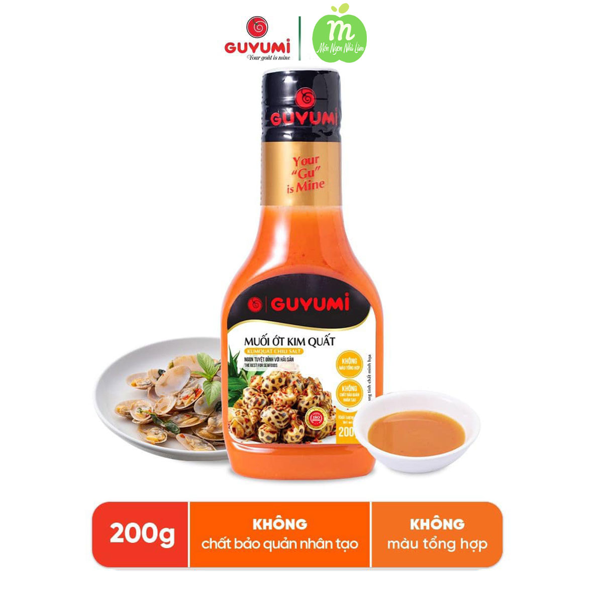 Muối ớt kim quất guyumi 200g - sốt chấm hải sản, đồ nướng