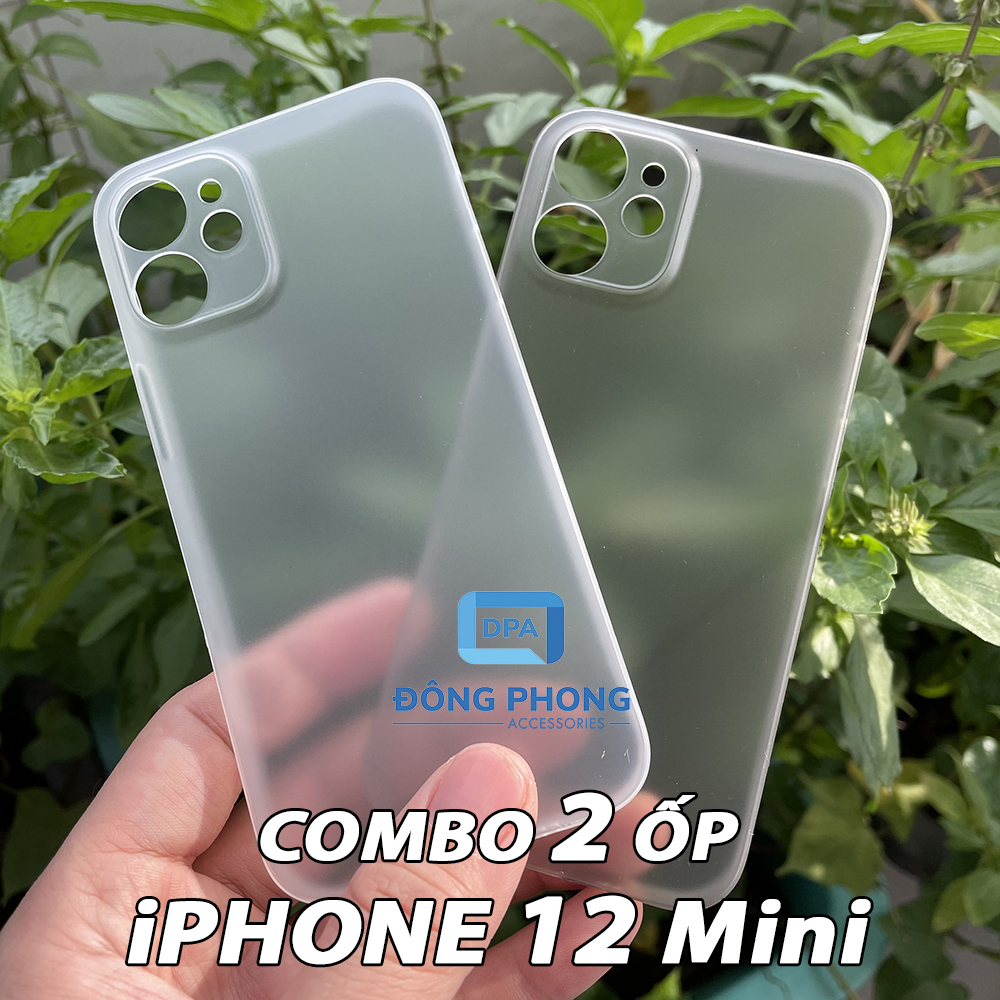 Combo 2 ốp lưng trong nhám unibody iphone 12 mini siêu mỏng
