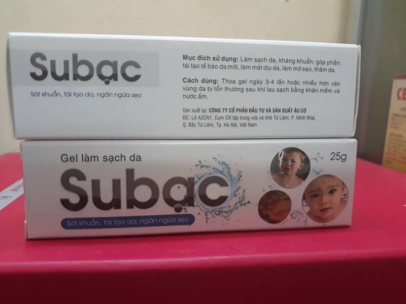 Gel làm sạch da , sát khuẩn, tái tạo da, ngăn ngừa sẹo. su bạc 25g