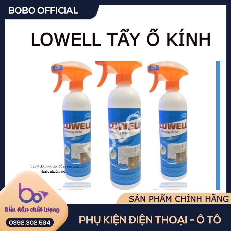[ PHỤ KIỆN XE HƠI ] Tẩy ố kính cao cấp Lowell- Dung tích 550ml hiệu quả gấp 10 lần - 100 ĐÁNH GIÁ 5 SAO
