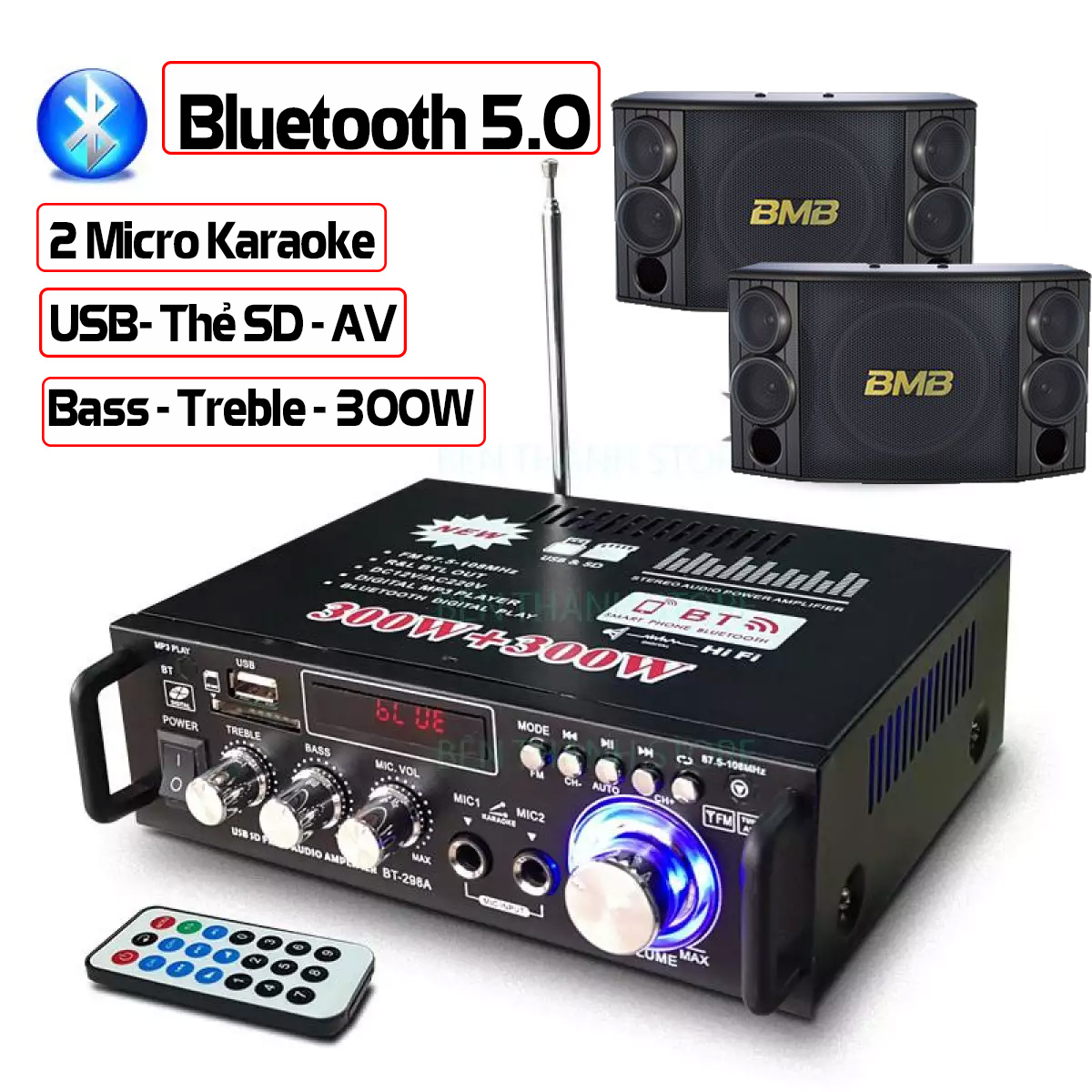 Amply 5.1 karaoke,Ampli karaoke mini, Ampli bluetooth, Amly mini Karaoke Kentiger HY 803, âm thanh cực chất, dễ dàng sử dụng