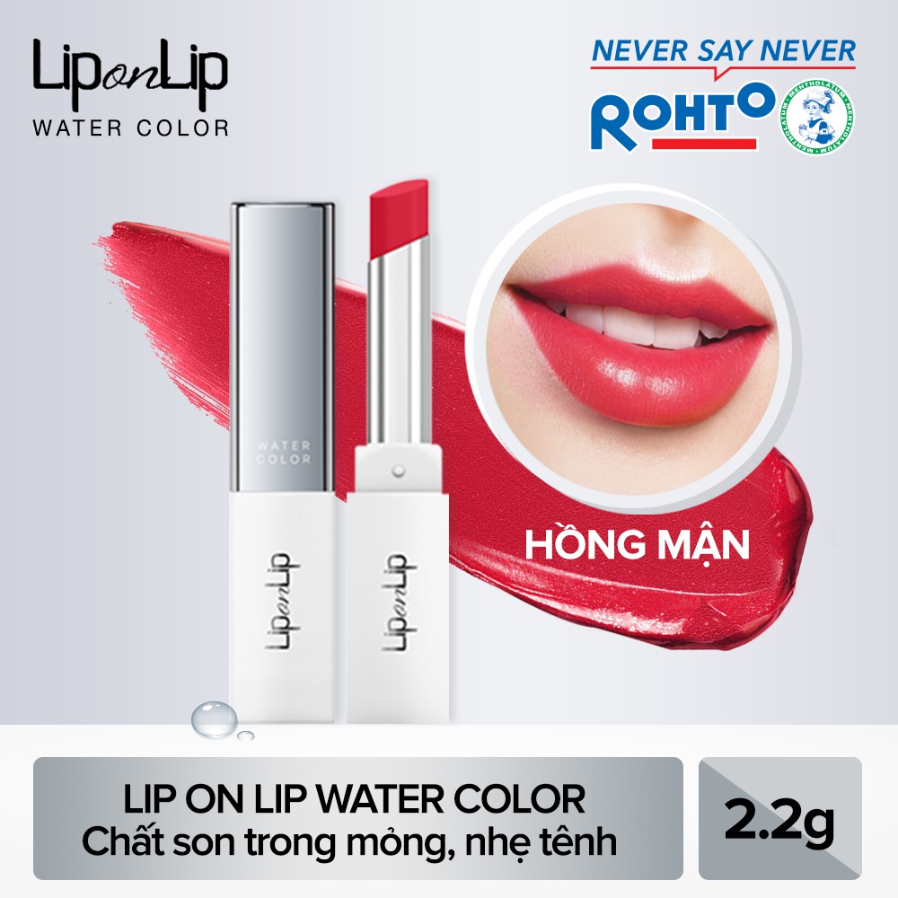 Son trang điểm Lip On Lip Water Color Fresh Orange 2.2g - Hồng mận