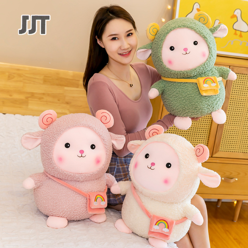 JJT Creative Cute Pet Baa Baa Sheep Plush Toy Color Backpack Lamb Doll