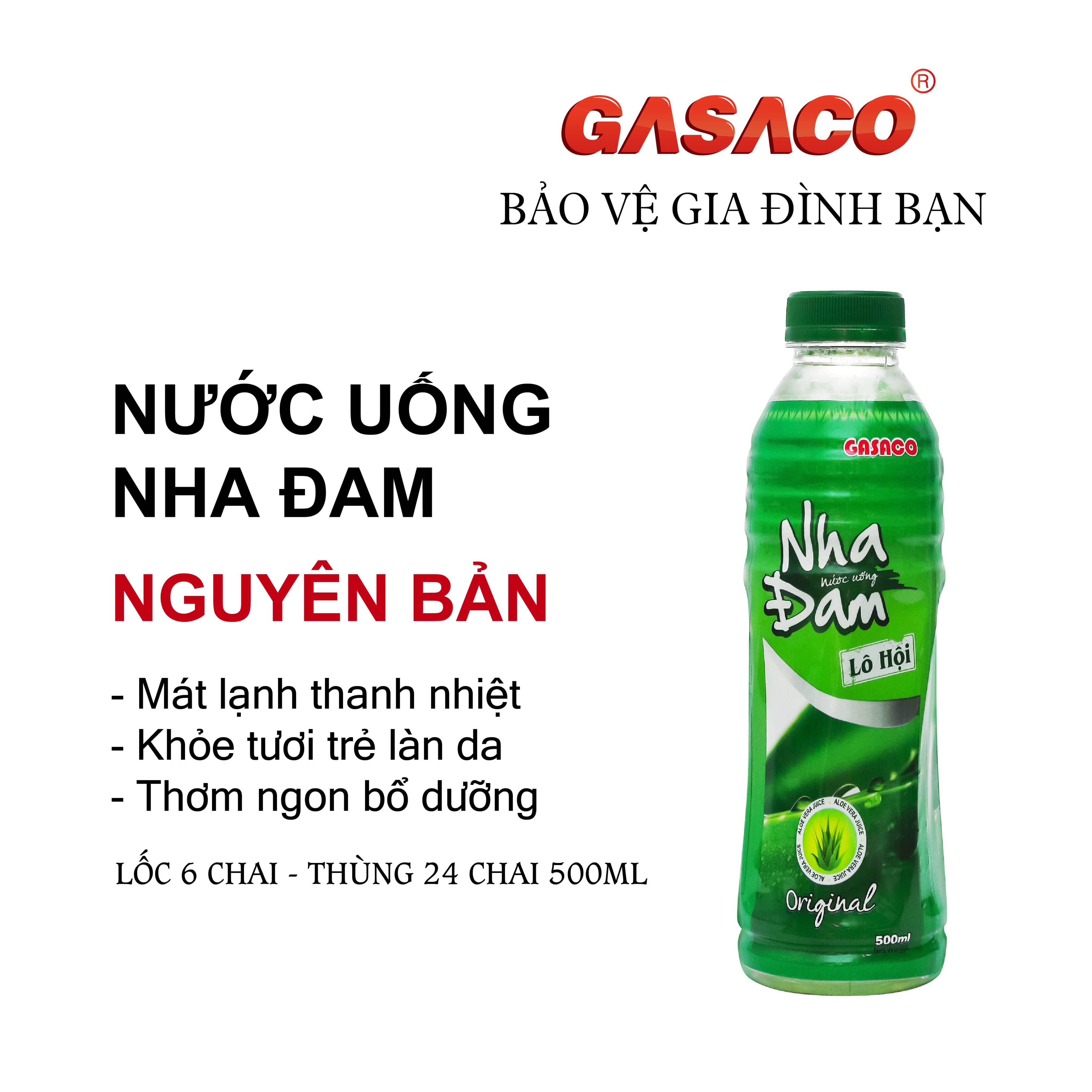 Thùng Nha đam Gasaco 500ml