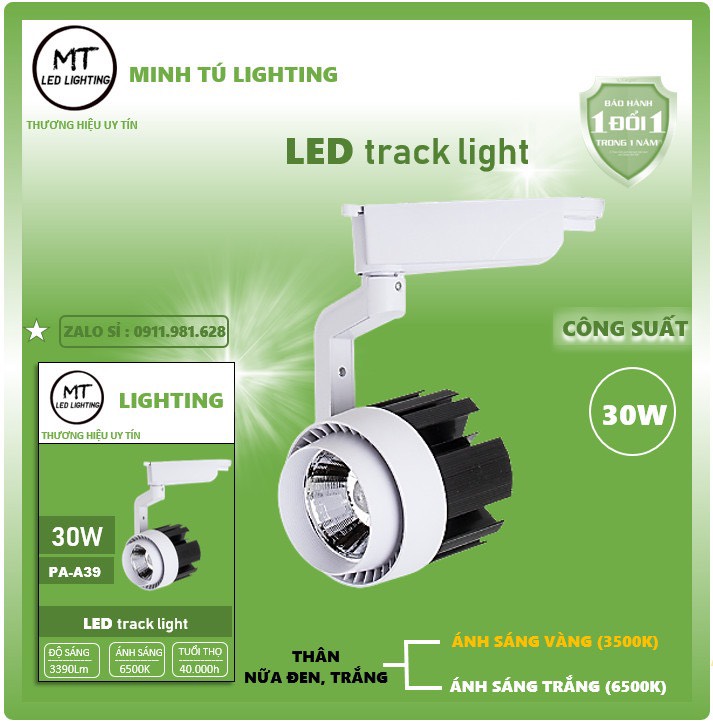 Đèn rọi ray cob 20w - 30w