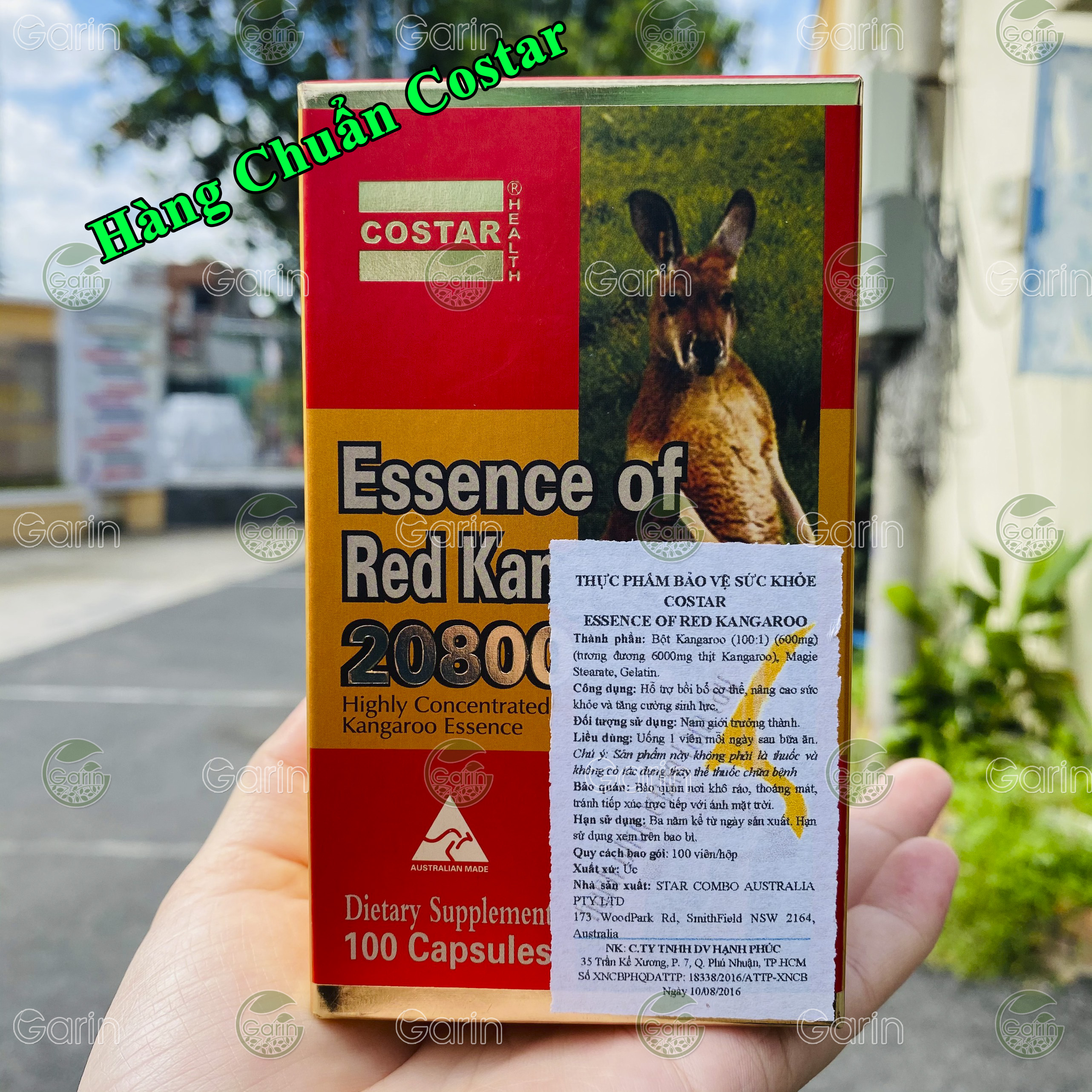 Viên uống tăng cường sinh lý nam Costar Essence of Red Kangaroo 20800 Max 100 viên hàng chuẩn Học Viện Quân Y Việt Nam