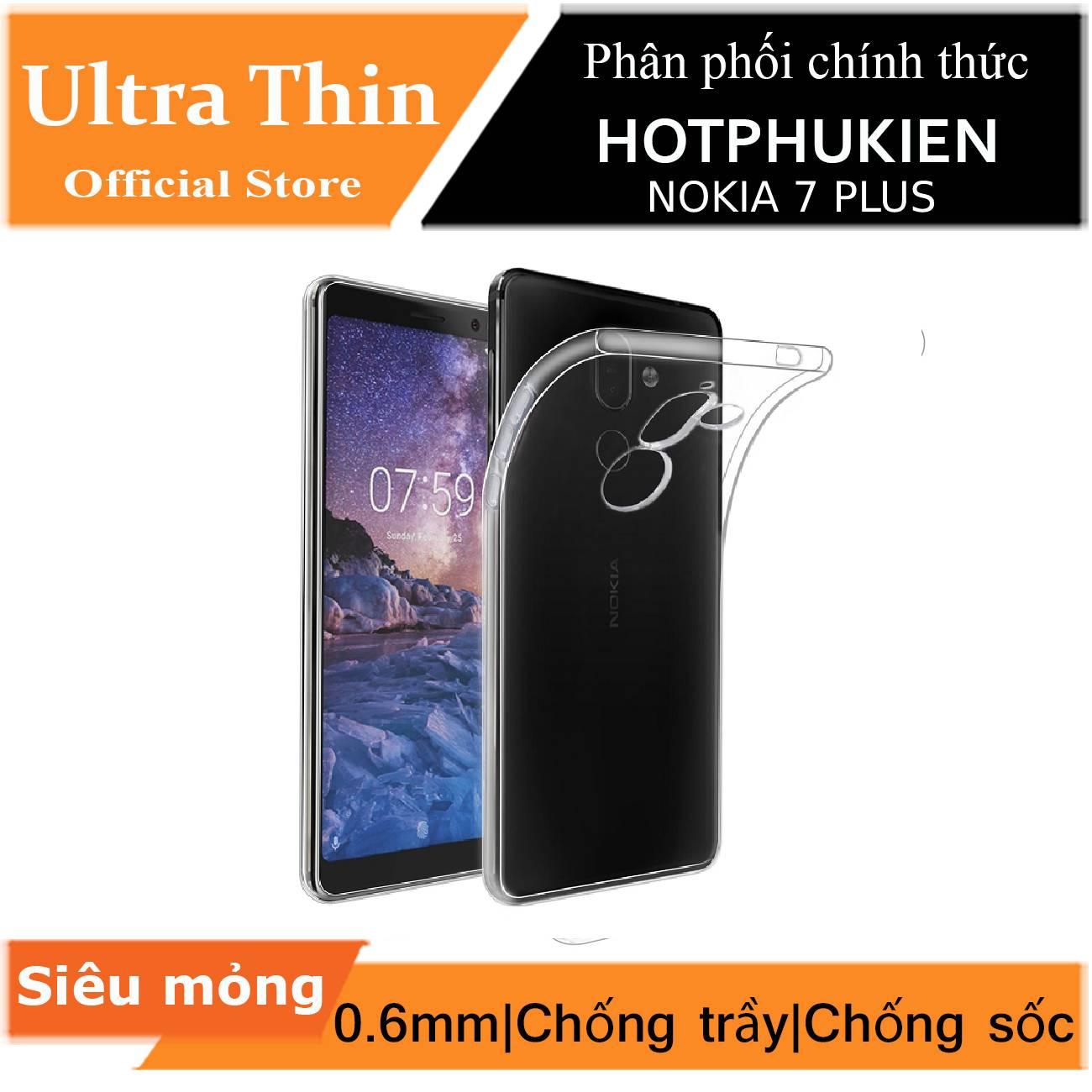 [HCM]Ốp lưng dẻo Nokia 7 Plus hiệu Ultra Thin siêu mỏng 0.3mm - phân phối bởi HotPhuKien