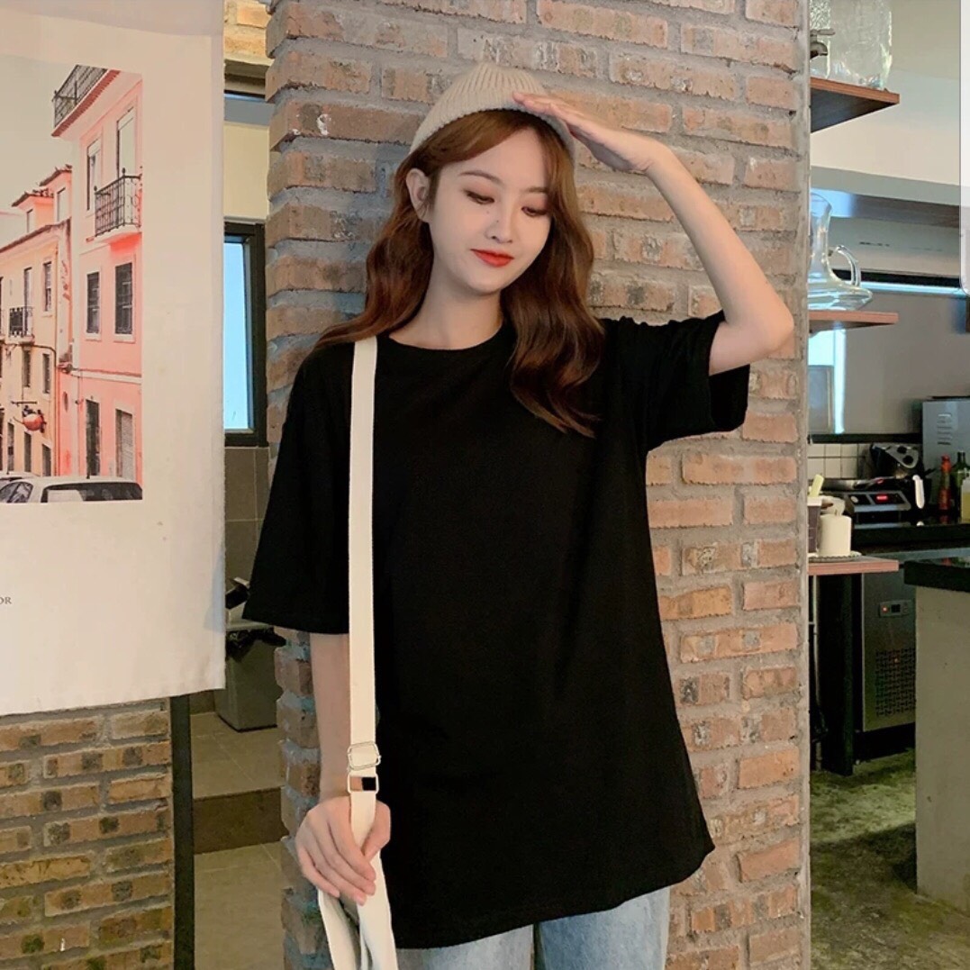 Áo thun đen trơn from rộng cực hot teen 1redshop