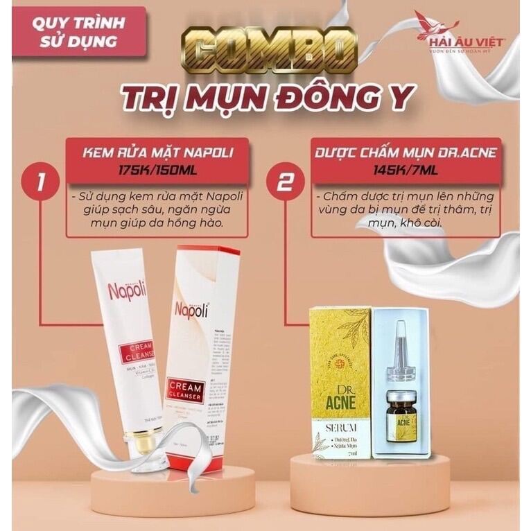 Sữa rửa mặt napoli+dược chấm mụn