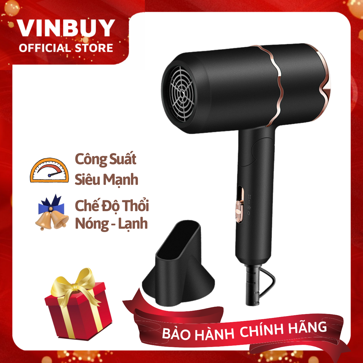 Máy Sấy Tóc Cao Cấp Kiểu Dáng Sang Trọng Tinh Tế Công Suất Lớn Chuyên Dụng Tại Nhà và Cho Hair Salon - Máy Sấy Tóc Bổ Sung Ion Dưỡng Ẩm, Làm Mềm Mượt Tóc - Máy Sấy Tóc Cao Cấp Động Cơ Êm Ái, Ổn Định – Chính Hãng VinBuy