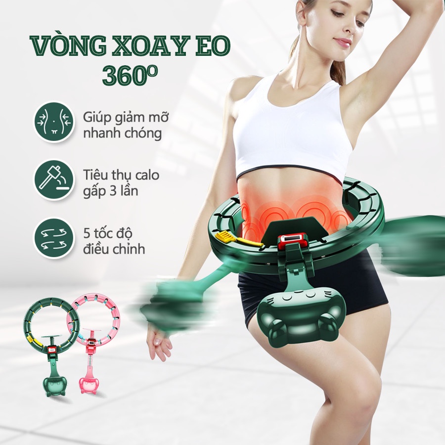 Vòng lắc eo thông minh 360 tự đếm 2022, đốt mỡ siêu nhanh Vòng Lắc Eo Thông Minh 360 Tự Động Đếm Số .vòng lắc eo thông minh giúp siết và giảm vòng eo thon gọn Vòng lắc eo thông minh tự động đếm số 360