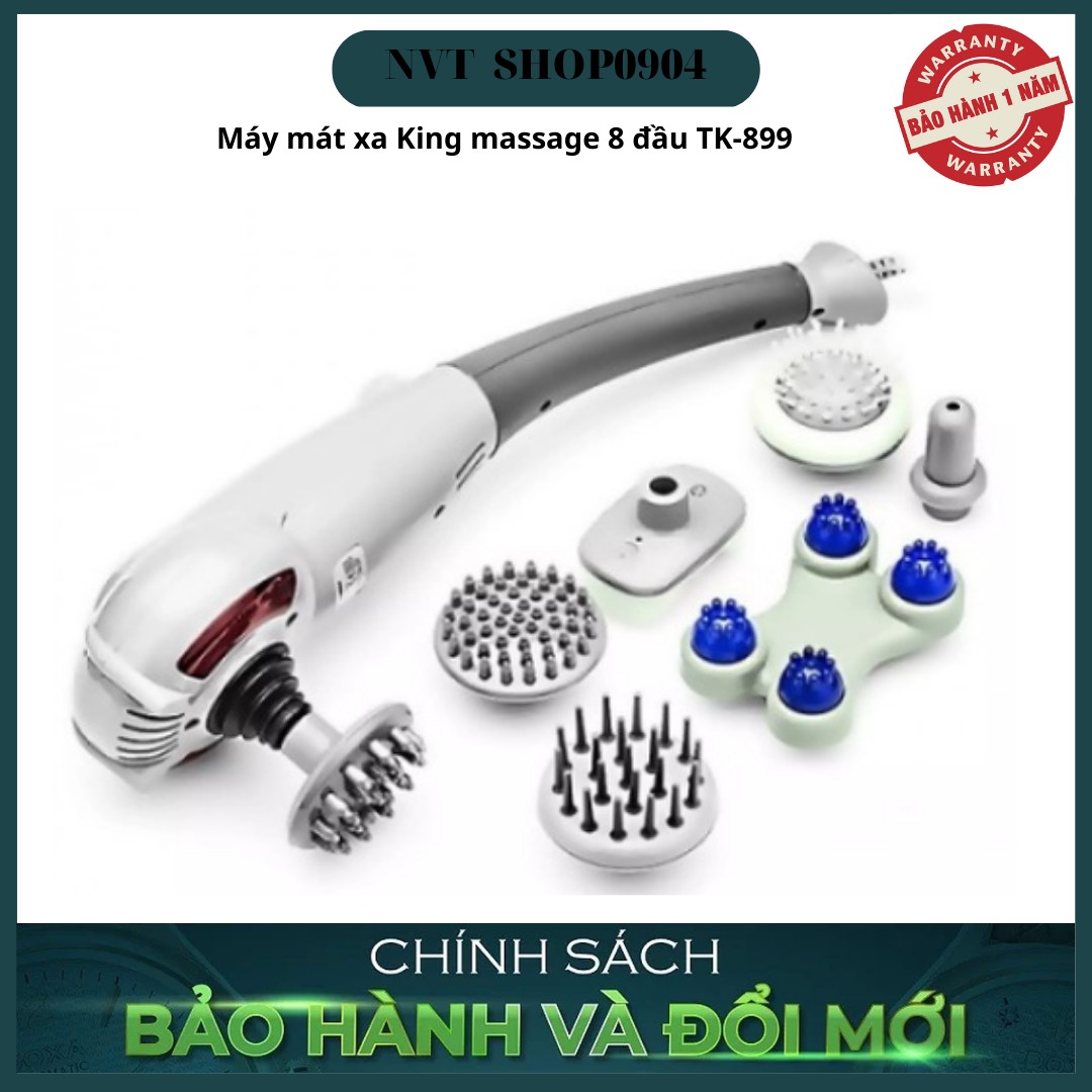 Máy mát xa King massage 8 đầu TK-899 - Máy massage nhiều đầu thay thế giúp hết mỏi lưng vai - Máy massage đa chức năng cầm tay