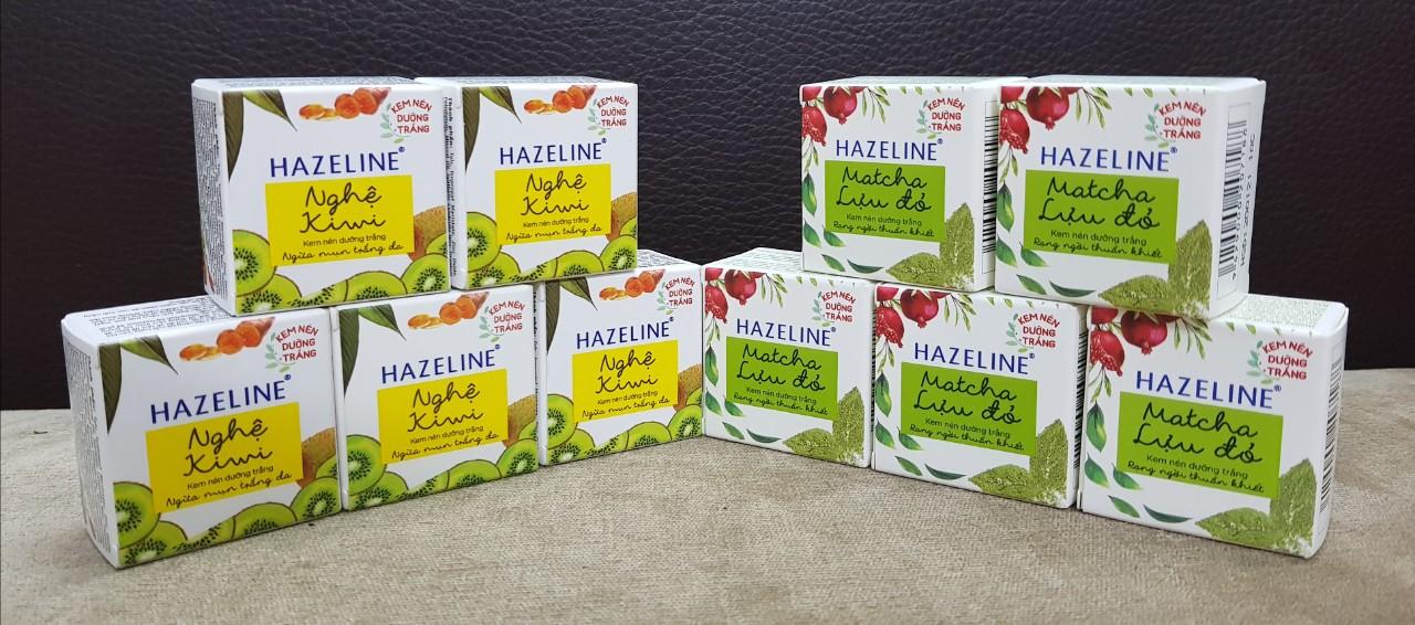 60kem nén hazeline matcha-lựu đỏ & 60kem nén hazeline nghệ-kiwi - tặng 10 ví cầm tay xinh xắn