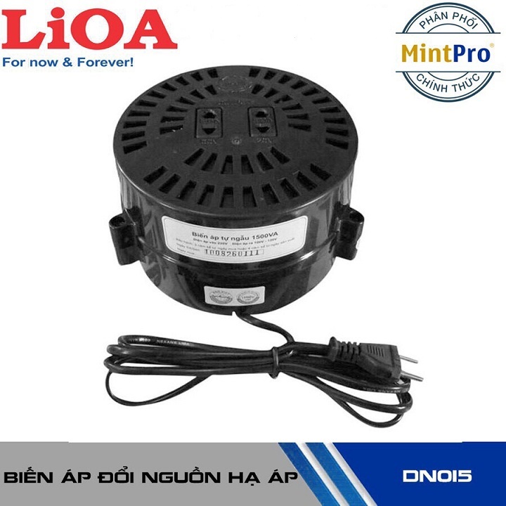 Biến áp đổi nguồn lioa 1500va đổi điện từ 220v sang 100v và 120v biến áp tự ngẫu model dn015