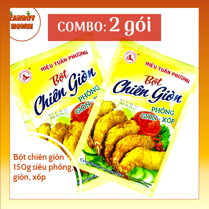 Combo 02 gói bột chiên giòn 150g gói nhỏ tiện dụng