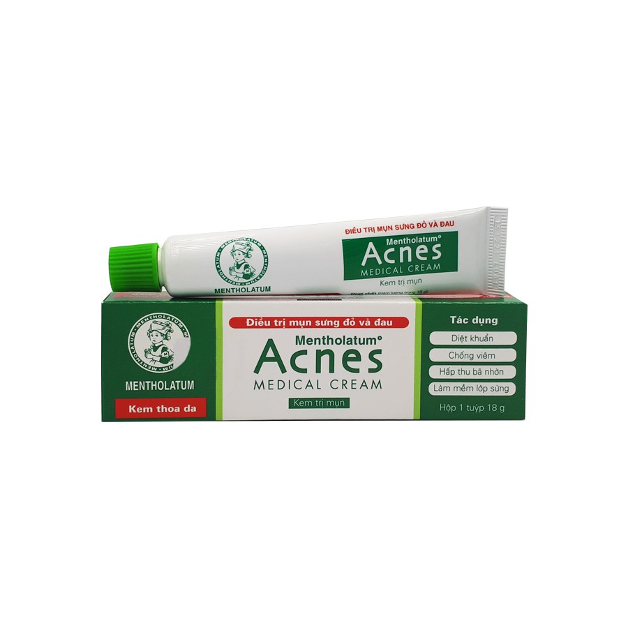 Kem Acnes Medical Cream mụn sưng đỏ và đau