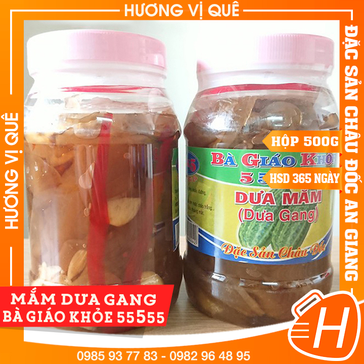 Mắm dưa gang bà giáo khỏe - hộp 500g - đặc sản châu đốc an giang