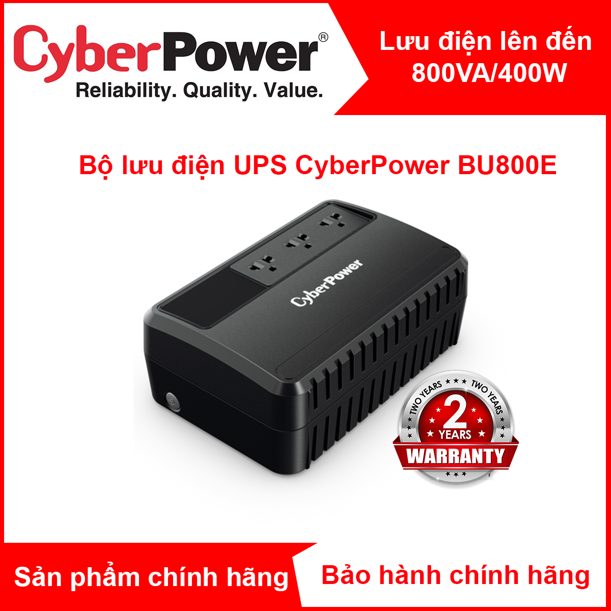 Bộ chống sốc điện / bộ lưu điện ups cyberpower bu800e - 800va/480w