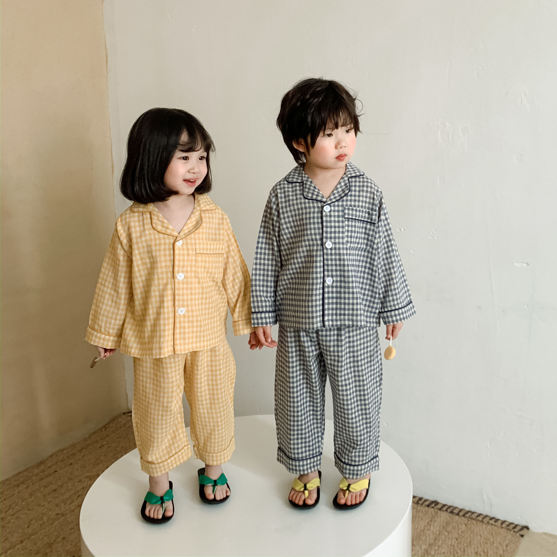 8-40kg bộ ngủ pijama phong cách hàn quốc cho bé trai, bé gái - chất liệu kate thái mát lạnh
