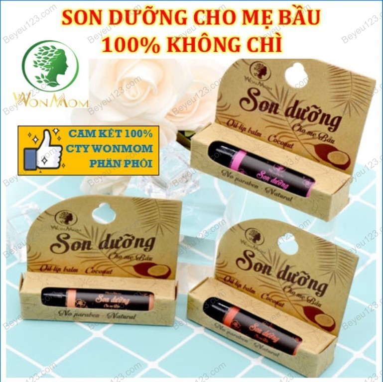 Son dưỡng môi Wonmom an toàn cho Mẹ bầu và sau sinh 5gr (Việt Nam) WM510
