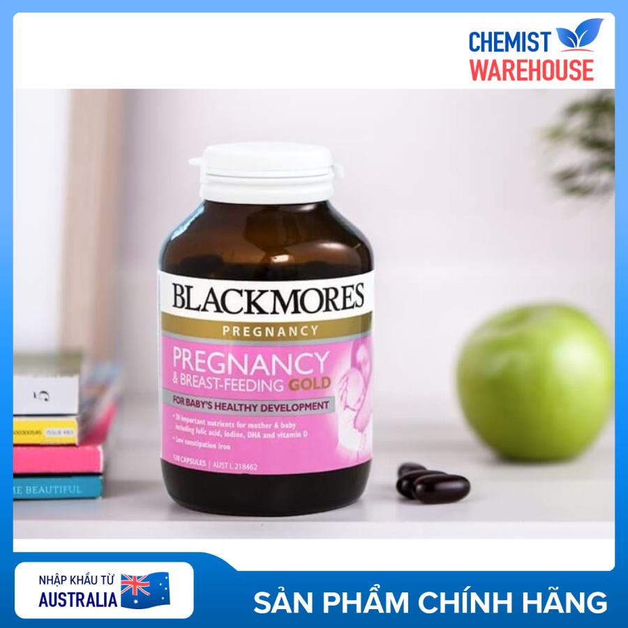 TPCN Viên uống cho bà bầu Blackmores Pregnancy And Breast Feeding Gold (Chai 180 viên) - Chemistware