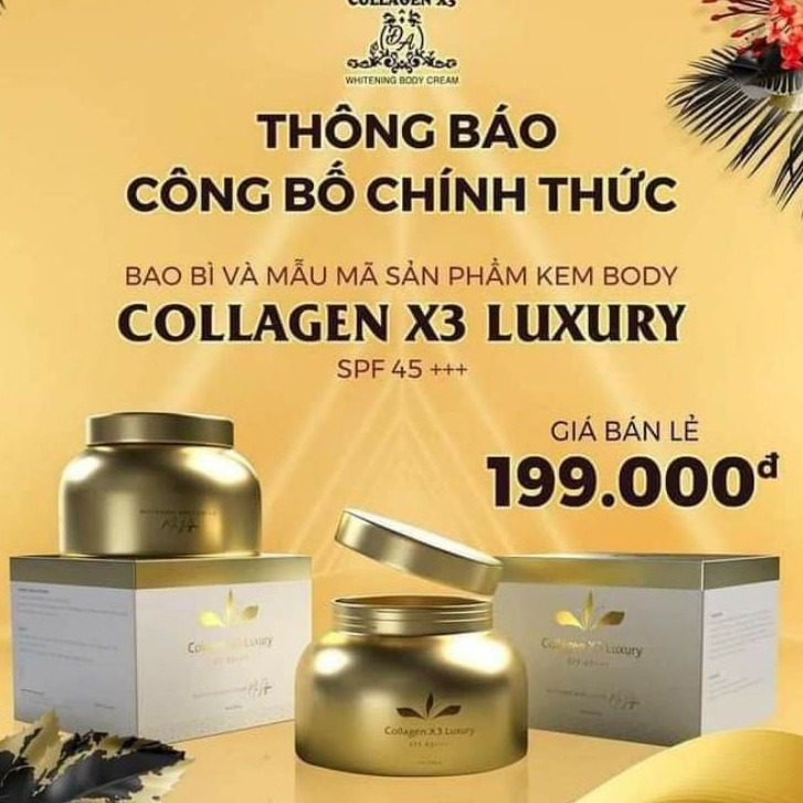 BODY COLLAGEN X3 LUXURY  Mẫu Mới [ chính hãng 100% ] Tặng Kèm Kích Trắng X6