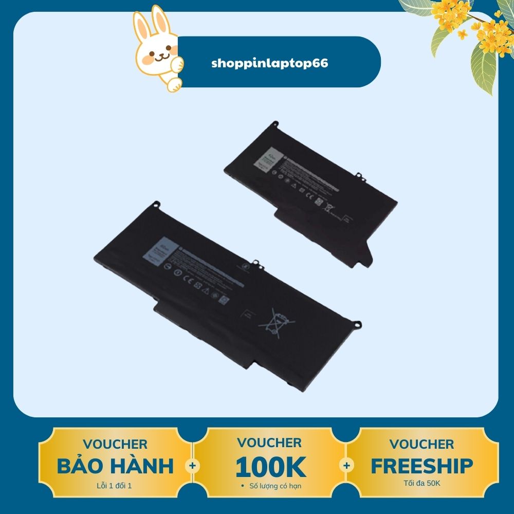 Pin Laptop Dell Latitude 7280 7290 7380 7390 7480 7490 Type DJ1J0 F3YGT (pin thay cell)