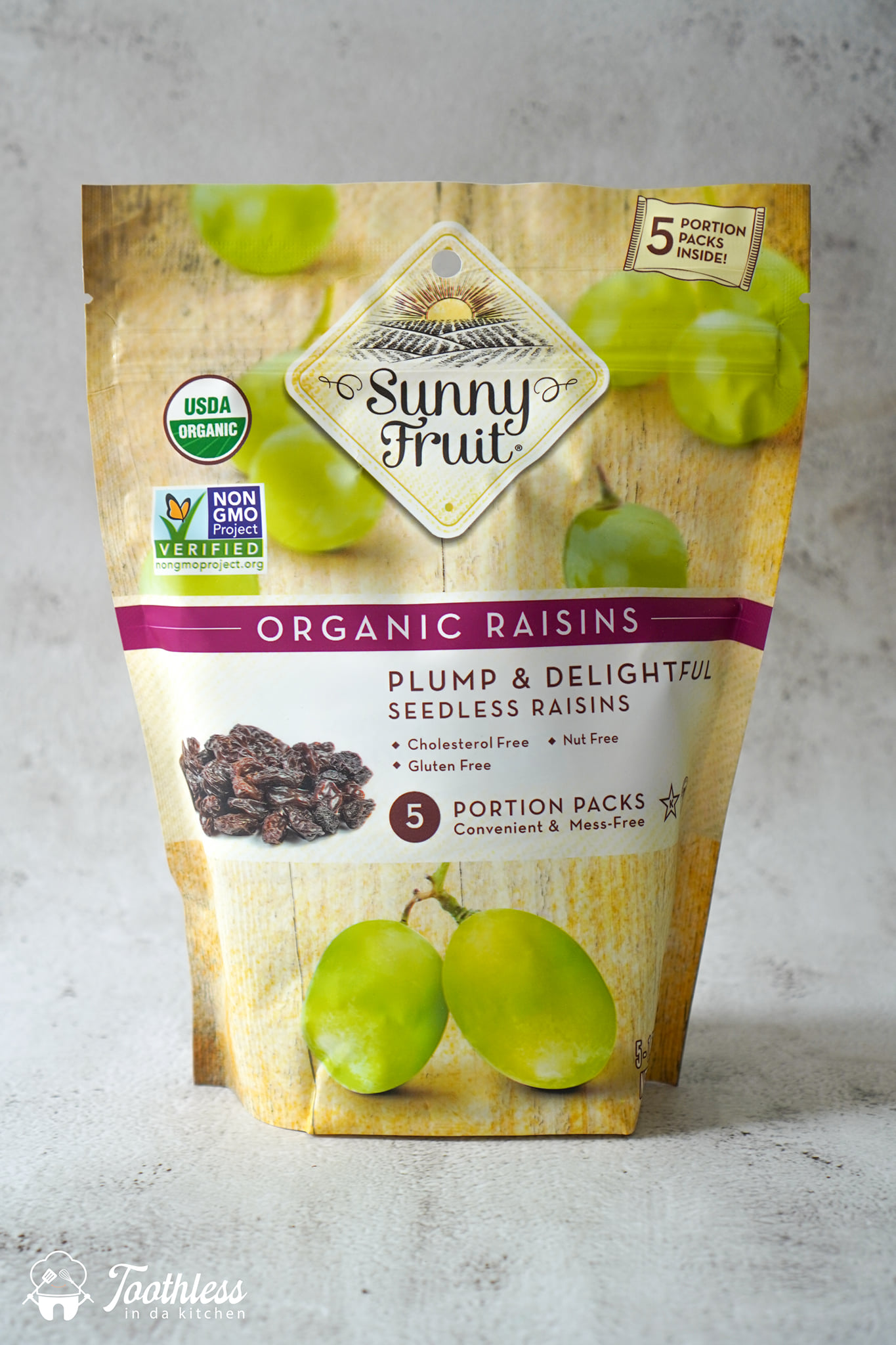 hàng chuẩnNho khô hữu cơ Sultana Sunny fruit organic raisin 250g