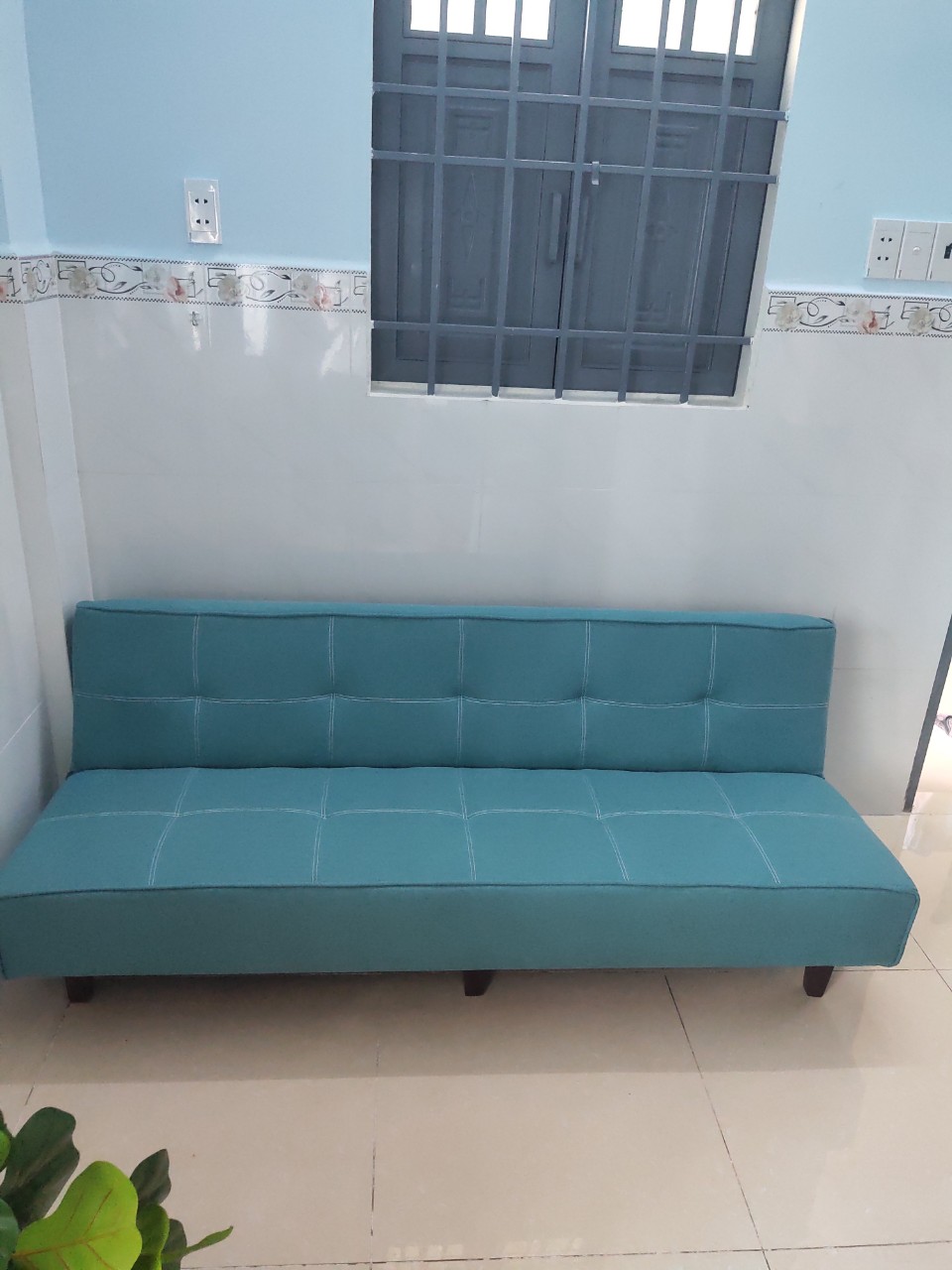 Sofa bed .sofa giường .  Sofa giá rẻ. Sofa đa năng. Kích thước 170 x 86 x 38 cm.(màu xanh ngọc )