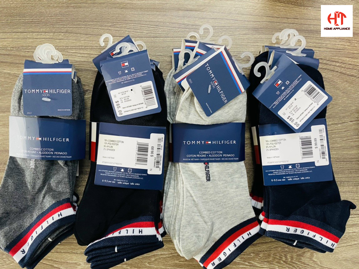 Tất vớ Tommy nam nữ hàng dư xịn chất cotton mềm mịn thấm hút mồ hôi, set 3 đôi hoặc 5 đôi