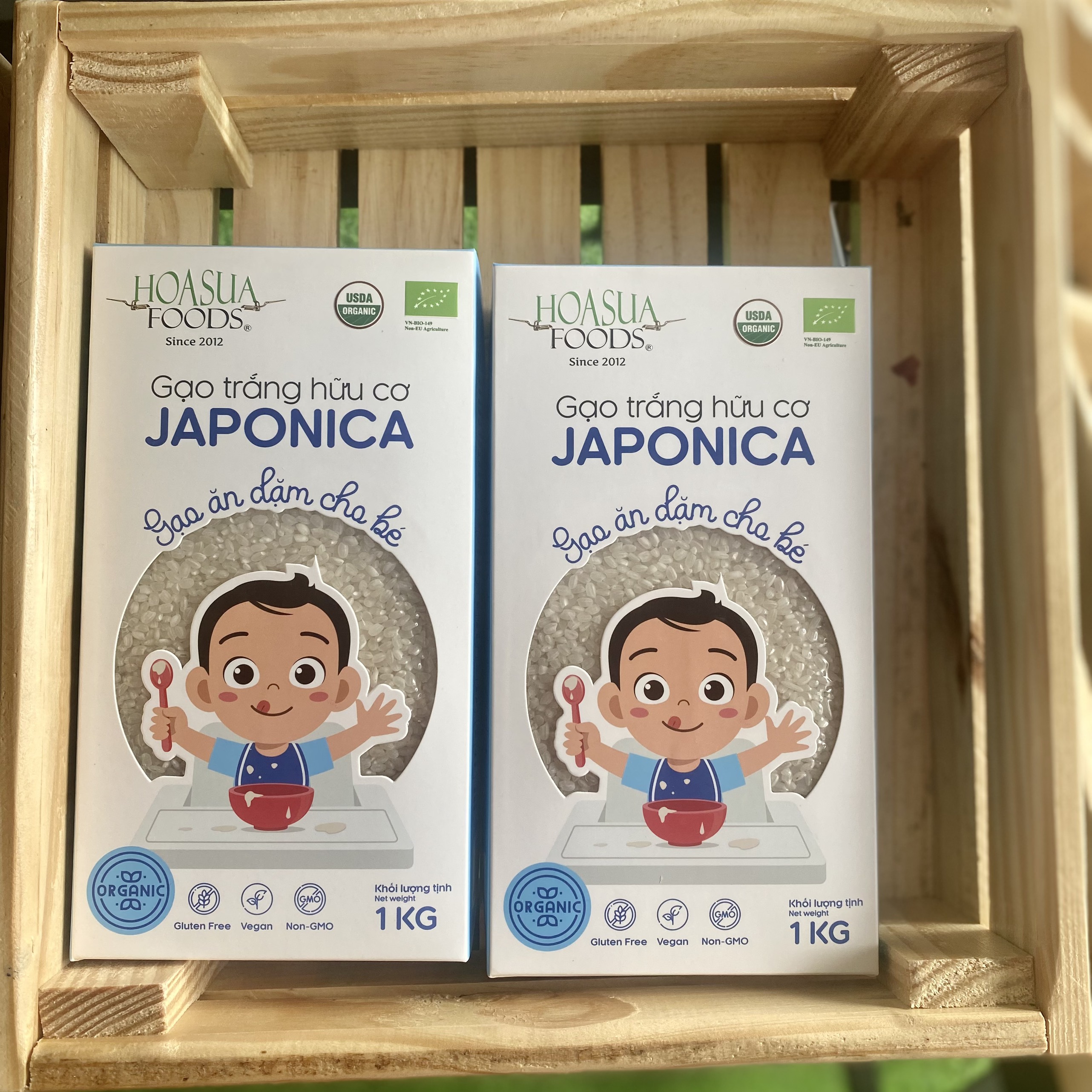 Gạo trắng hữu cơ Japonica cho bé 1kg