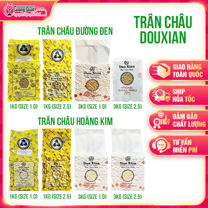 Trân Châu Đen, Trân Châu Hoàng Kim Dou Xian (1Kg - 3Kg)