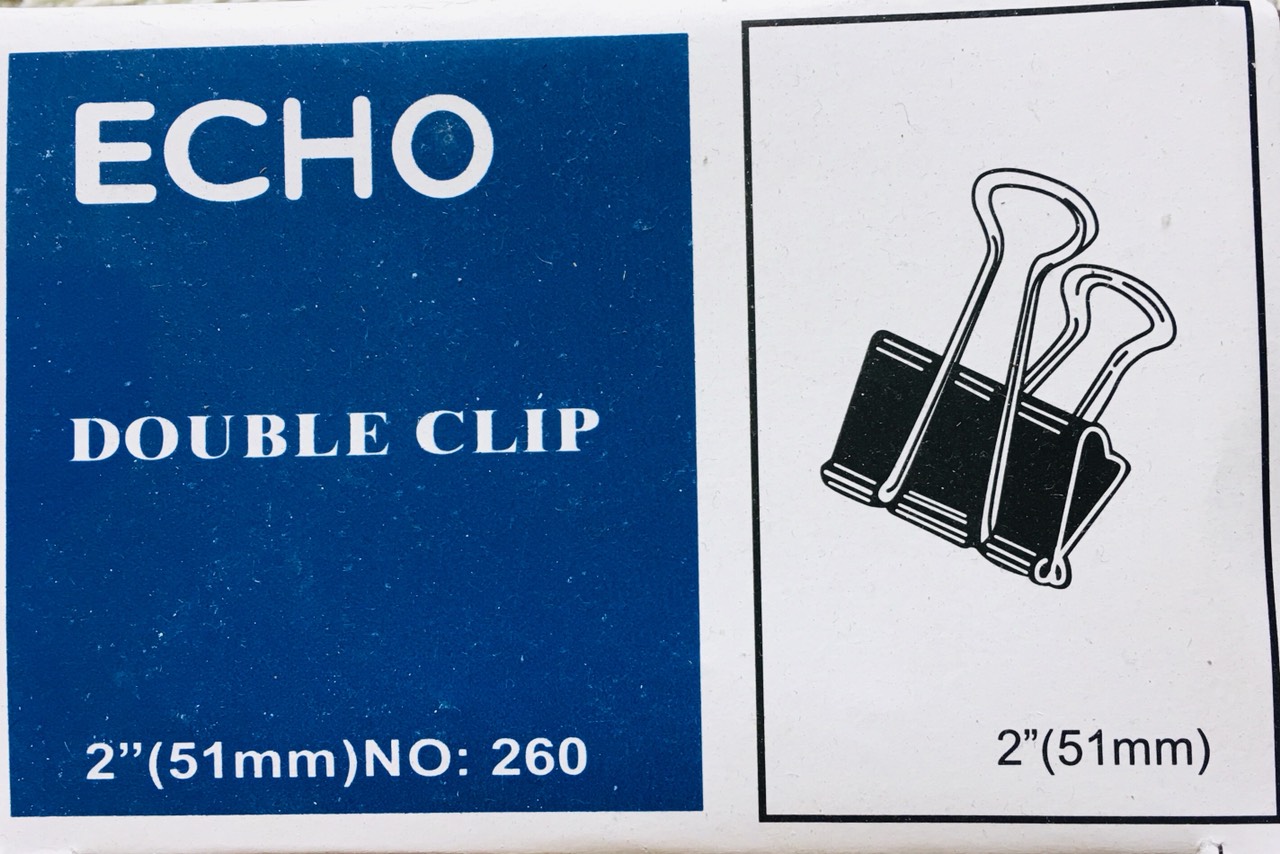 Kẹp  bướm Echo 51mm - 1 hộp / 12 cái