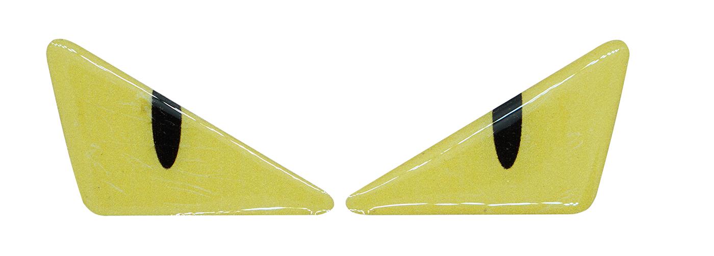 [HCM]2 Cặp sticker phản quang đôi mắt Fendi (Nhỏ - Màu Vàng)