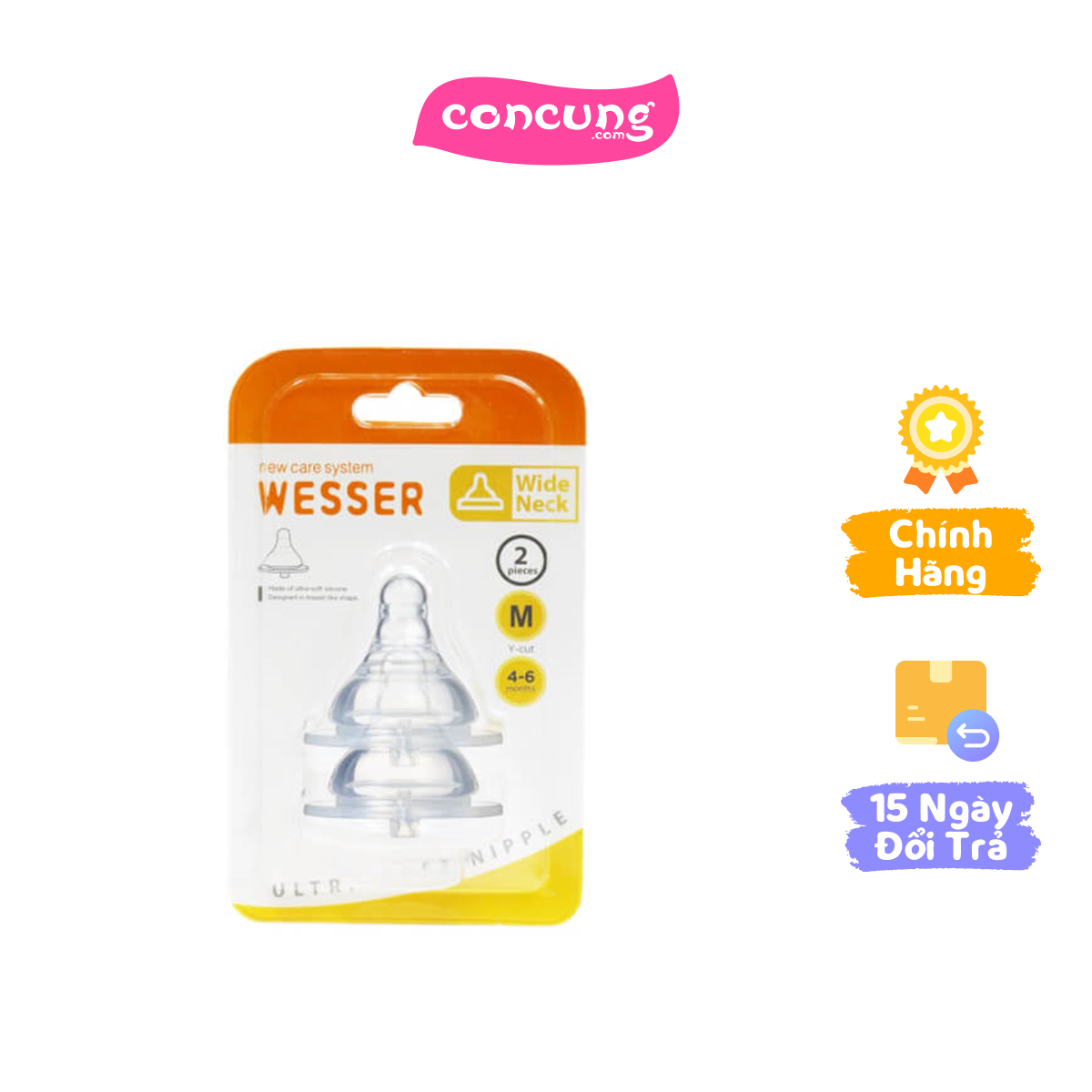 Núm ty Wesser cổ rộng
