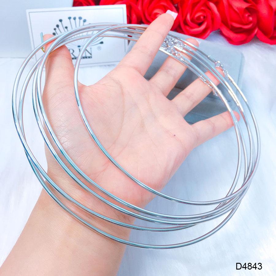 Kiềng cổ bạc nữ, kiềng bạc nữ dạng trơn bền màu thời thượng Orin D4843