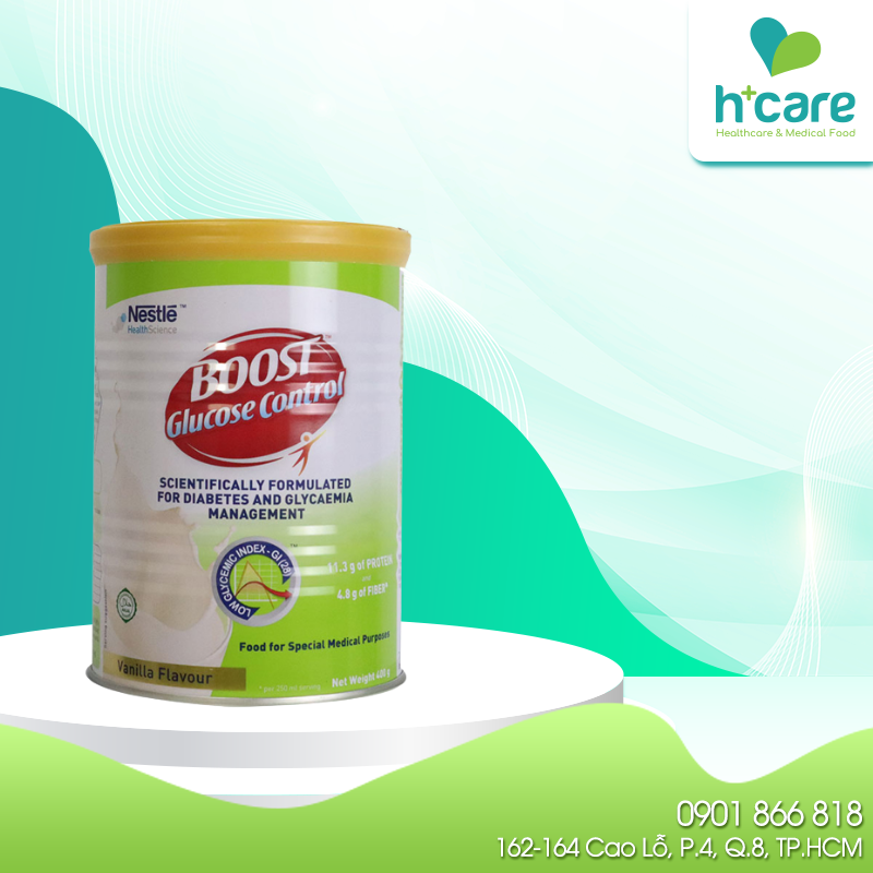 Sữa bột Nestle Boost Glucose Control 400g- Dinh dưỡng dành cho người đái tháo đường và rối loạn đường huyết