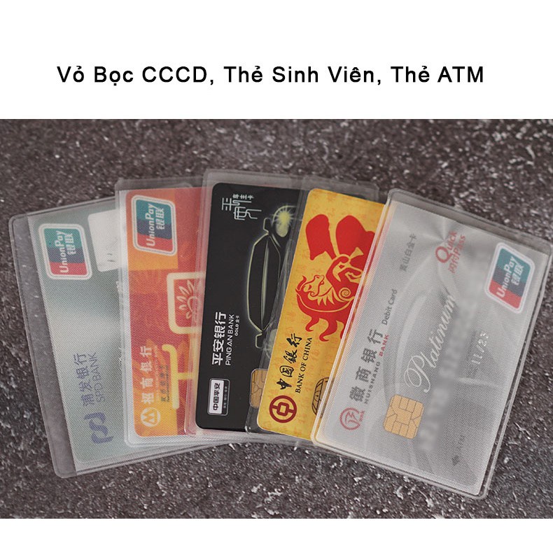 Vỏ bọc thẻ atm, cmnd, cccd, thẻ nhân viên bảo vệ chống xước