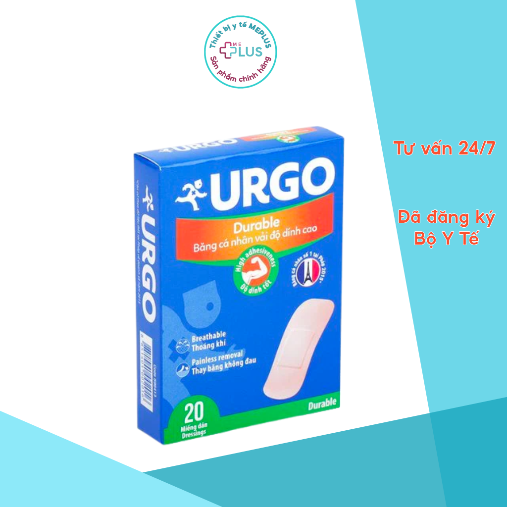 Băng cá nhân URGO Durable có độ dính cao